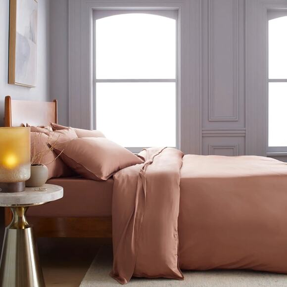 Quince Bamboo Duvet Cover Set Clay Size Full/Queen - Picture 2 of 15